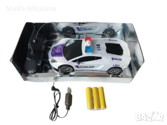 Полицейска кола с дистанционно управление , USB зарядно, снимка 1