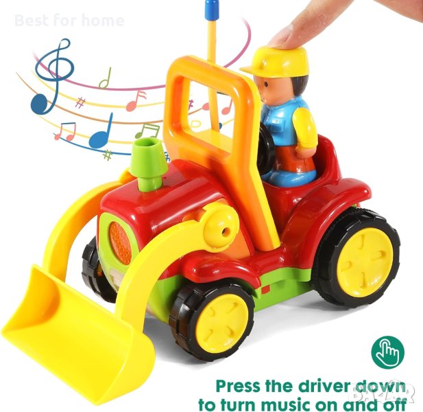 Lovely Багер, Строителна кола със светлини и музика, с дистанционно управление, снимка 1
