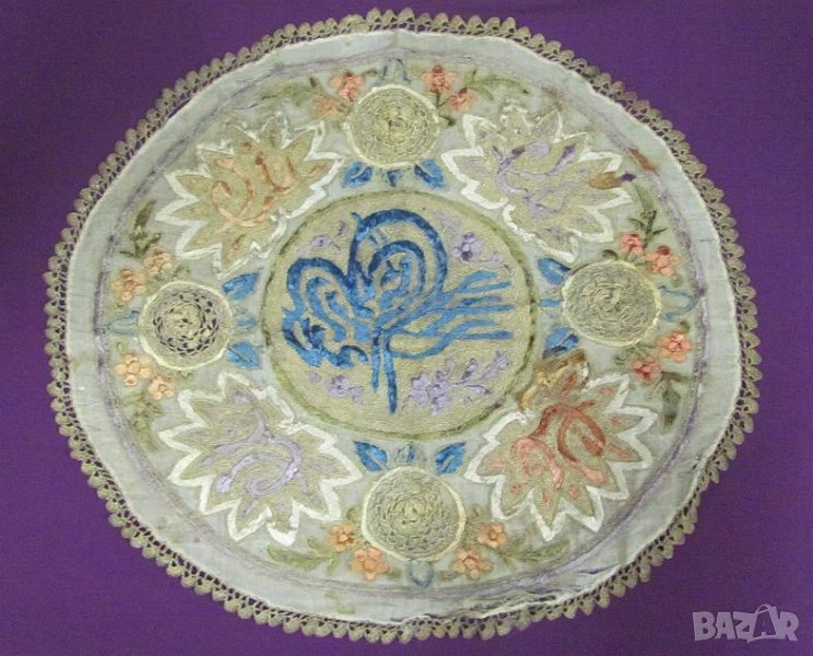 19 век Ислям Отоман Пошивка Сърма и Тугра, снимка 1