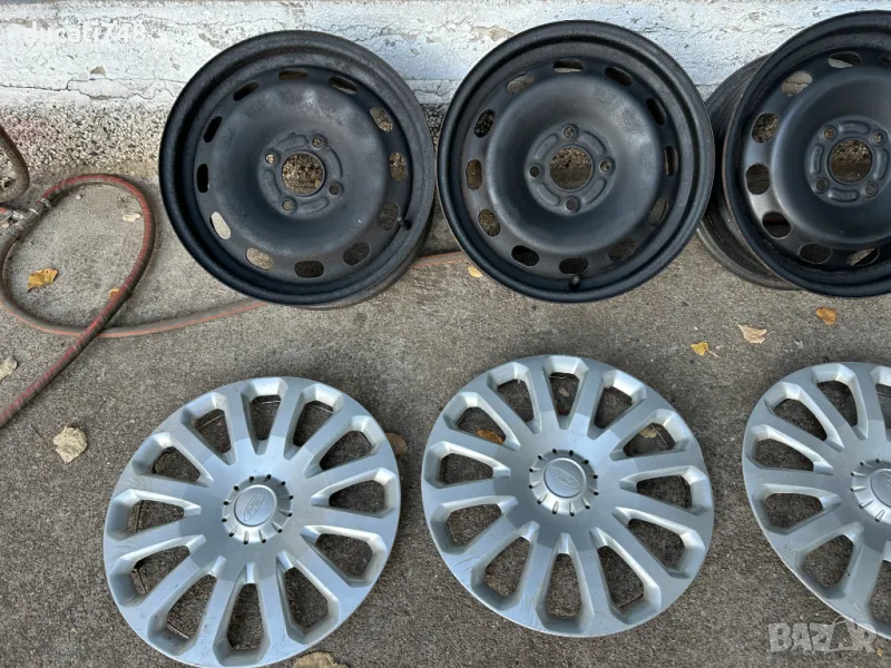 4бр, железни джанти 15" 4х108 за Ford с тасове, снимка 1