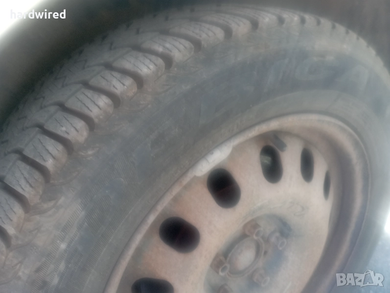 Железни джанти от Пежо 407 с нови гуми-9мм грайфер, снимка 1