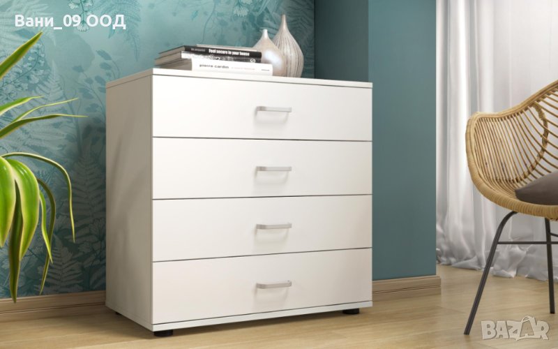 Бял скрин с 4 чекмеджета , снимка 1