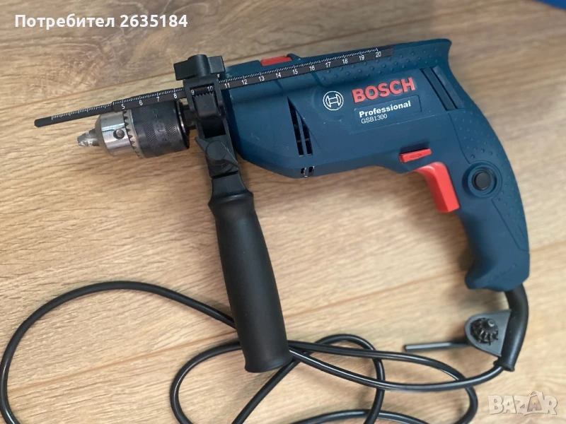 Професионална ударна бормашина Bosch GSB 1300, снимка 1
