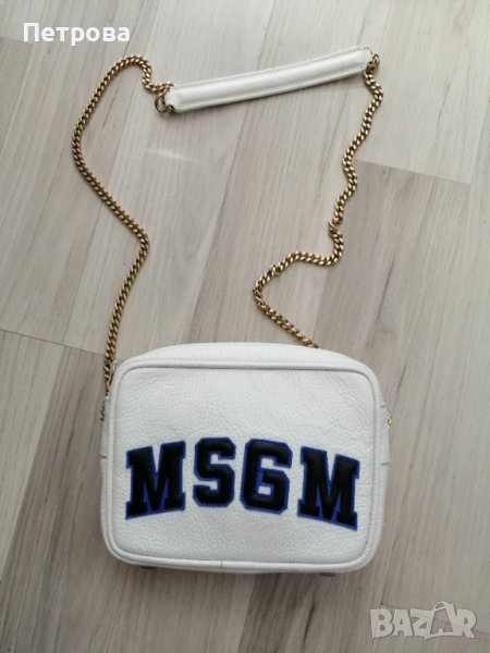 MSGM кожена бяла чанта Оригинал, снимка 1