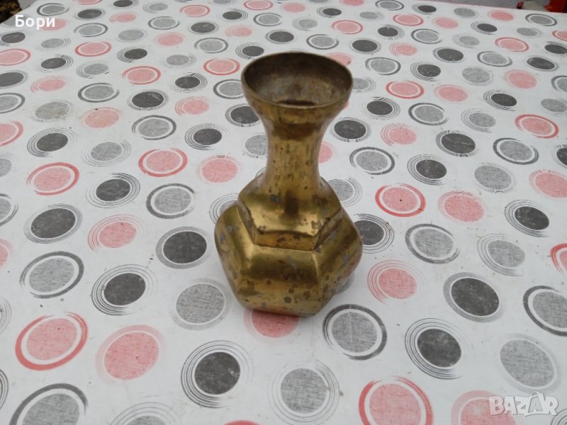 Стара ваза от меснг, снимка 1