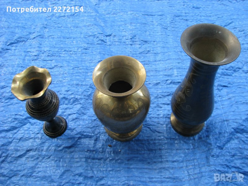 Месингова бронзова ваза-3бр, снимка 1