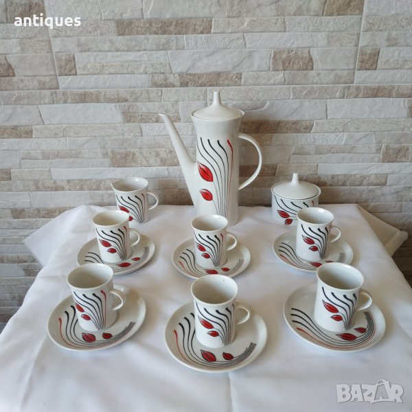 Чисто нов сервиз за кафе - 17 части - Фабрика Дянко Стефанов (ДИАМАНТ) - Разград, снимка 1