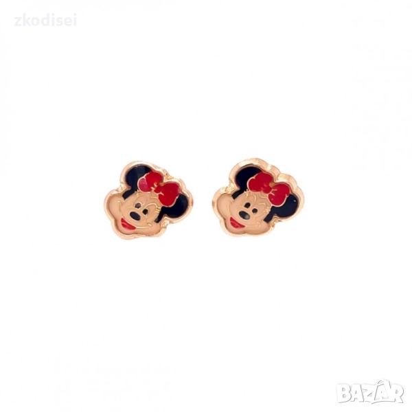 Златни детски обеци 0,98гр. 14кр. проба:585 модел:34371-4, снимка 1