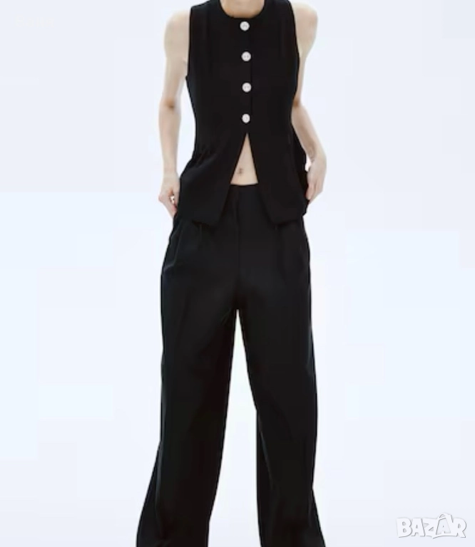 Черен елегантен елек hm + панталон, снимка 1