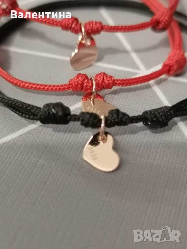 Дамска, детска сребърна гривна със съце с покритие от розово злато, снимка 1