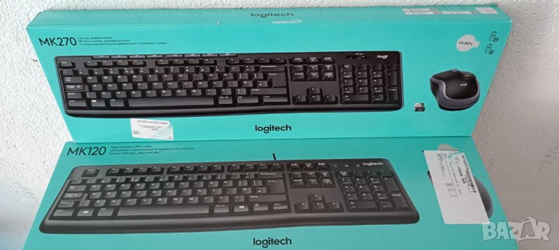 Kомлекти мишка и клавиатура Logitech MK270 и MK120, снимка 1