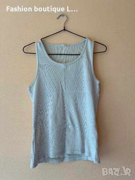 Бял рипсен плътен потник 100% памук 🤍, снимка 1