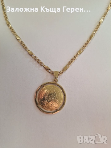 Мъжки златен синджир с висулка - 10,1 гр., снимка 2 - Колиета, медальони, синджири - 52802488