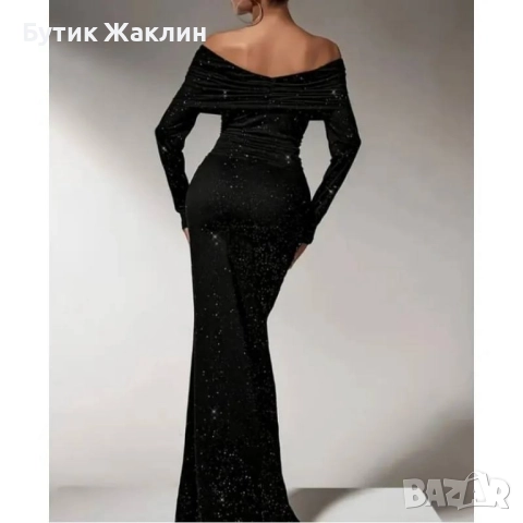 Вечерна рокля с отворени рамене , снимка 2 - Рокли - 52407108