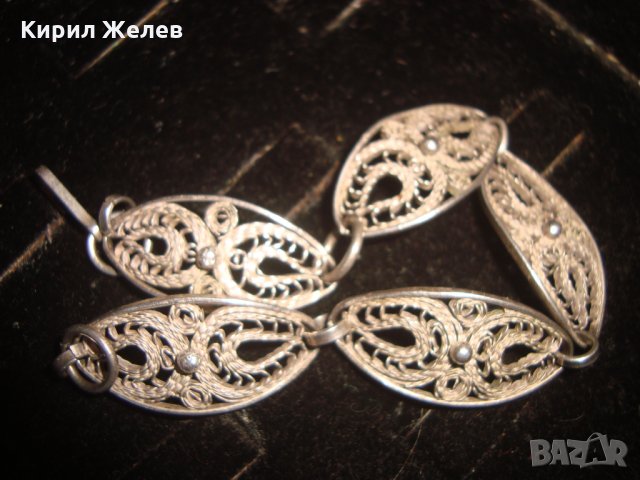19 ВЕК ФИЛИГРАННО СРЕБРО РЪЧНА ЮВЕЛИРНА ИЗРАБОТКА КРАСОТА СРЕБЪРНА ВЪЗРОЖДЕНСКА ГРИВНА УНИКАТ 20565, снимка 13 - Антикварни и старинни предмети - 33133788