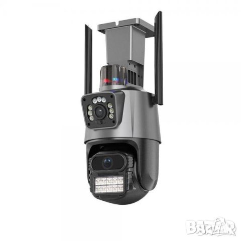 x6 ZOOM PTZ Двойна IP камера P-11 С ДВЕ АНТЕНИ цветно нощно виждане WIFI, ICSEE, снимка 2 - IP камери - 43813827