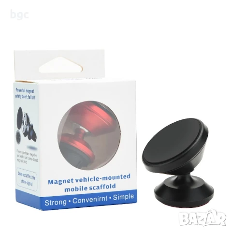 4бр Стойка за телефон за кола, Магнитна, Въртяща се, Универсална, Червена, снимка 2 - Други - 50444815