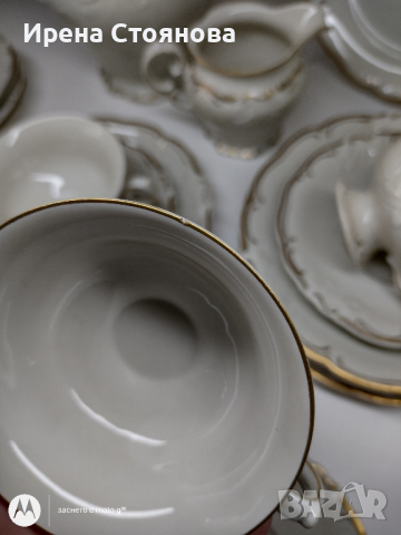 Сервиз за кафе Krister Porzellan-Manufaktur A.G. (1920 until 1952) (KPM), снимка 2 - Сервизи - 44855592