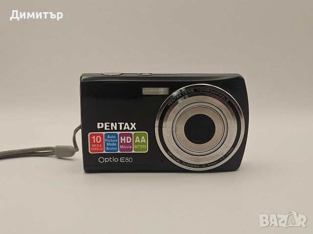 Pentax Optio E80 дигитален фотоапарат камера digital camera photo 10mp 3x optical zoom