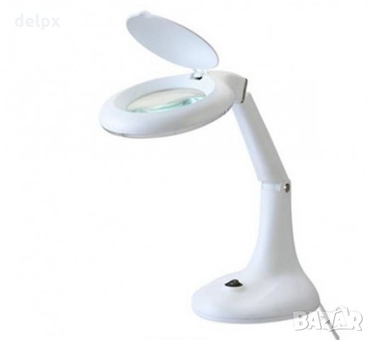 Лупа настолна ZD-137 с LED лампа/подсветка 3x/12x 220V, снимка 1