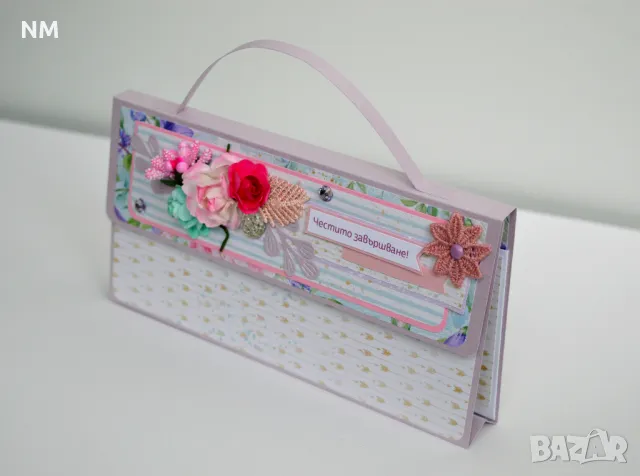 Картичка тип Чантичка за всеки повод- ръчна изработка. , снимка 5 - Ръчно изработени сувенири - 48718582