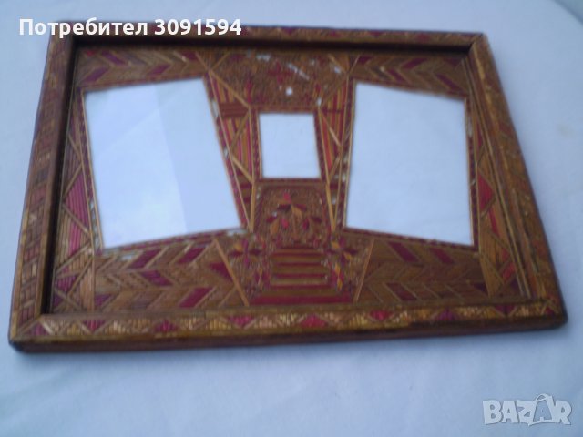 Старинна рамка за снимки ръчно изработена от сламки, снимка 10 - Антикварни и старинни предмети - 36599519