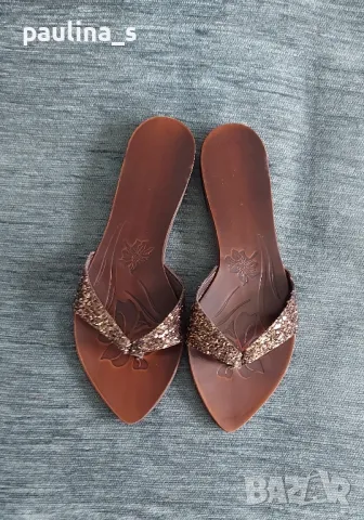 Чехли с блестящи каишки / Italy , снимка 4 - Чехли - 50163709