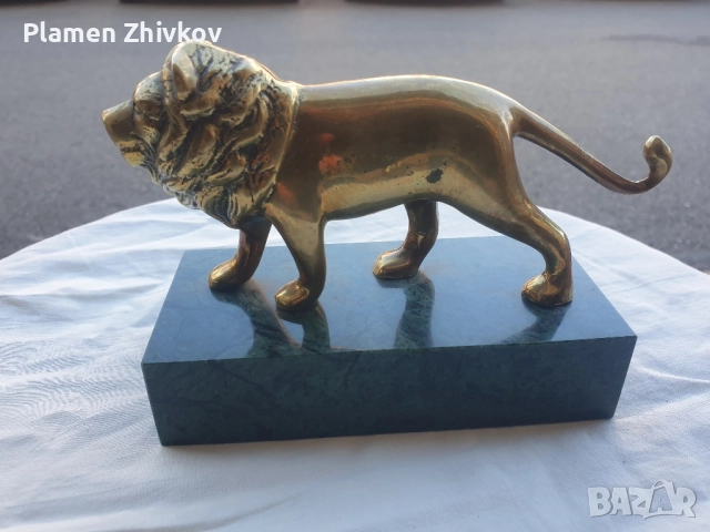 Пластика от бронз - Лъв, снимка 2 - Статуетки - 52221981