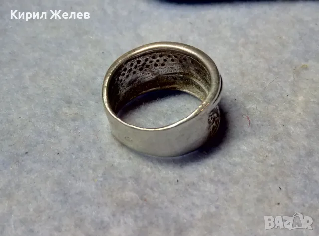 СКЪПОЦЕНЕН СРЕБЪРЕН ПРЪСТЕН СРЕБРО 925 с БЯЛА ПОЗЛАТА с ЮВЕЛИРНО ФАСЕТИРАНИ БЛЕСТЯЩИ ЦИРКОНИ 43075, снимка 3 - Пръстени - 50023324