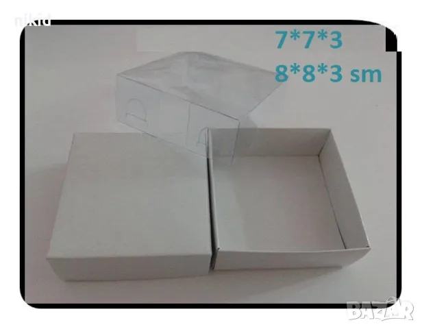 ниска картонена кутия прозрачен капак картонени кутии ръчна изработка сувенир сапун фигурка кутийка