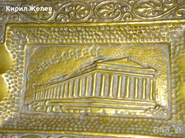 КРАСИВ МАСИВЕН БРОНЗОВ ПЕПЕЛНИК СУВЕНИР от АТИНА ГЪРЦИЯ МАЙСТОРСКА ИЗРАБОТКА за КОЛЕКЦИЯ 41547, снимка 10 - Декорация за дома - 43739296