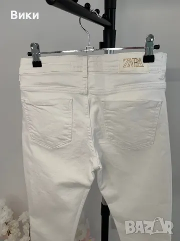 Дънки в бяло на Zara размер XS, снимка 10 - Дънки - 49507481