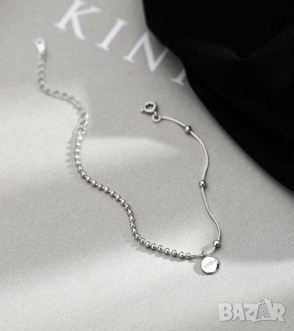 Тотална разпродажба - 50% Сребърна гривна /LUCKY2/, снимка 5 - Гривни - 33157368