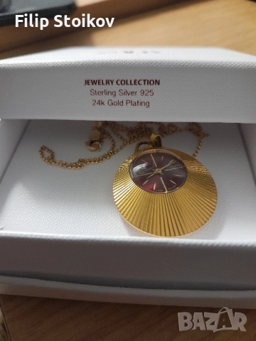 позлатен часовник Слава медальон със синджирче, снимка 3 - Дамски - 52740941