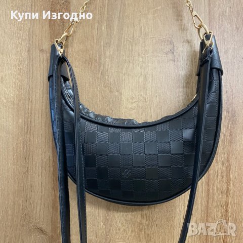 Кожена чанта LOUIS VUITTON Black Monogram Loop Bag golden, снимка 4 - Чанти - 40822198