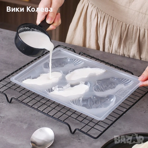 Пластмасова форма за декорация на храни – Риби, снимка 3 - Форми - 51761546