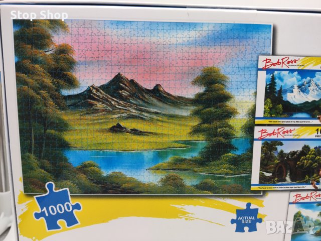 Bob Ross пъзел пейзаж 1000 части , снимка 6 - Игри и пъзели - 43987124