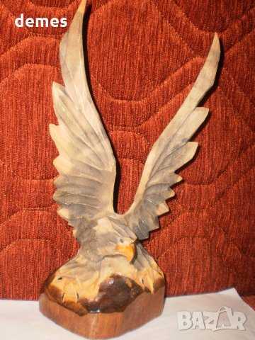  Дървена фигура на орел, снимка 2 - Статуетки - 32293929
