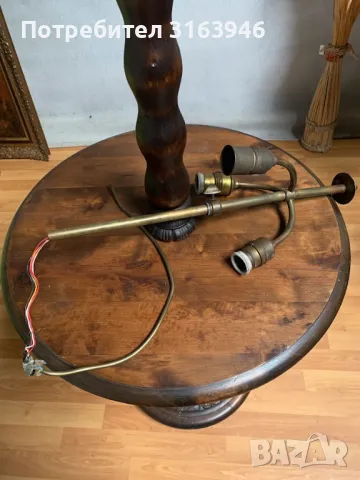 Старинен лампион-масичка, снимка 7 - Лампиони - 49125439