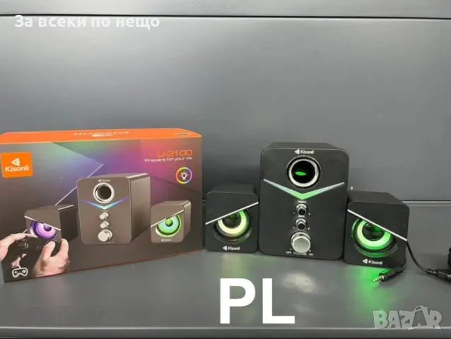 Тонколони Kisonli U-3100, AUX, 3W+2x2W, Black - 22223 Код P151, снимка 4 - Аудиосистеми - 49339483