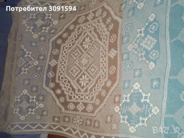 Винтич ръчно плетена покривка за легло филе дантела, снимка 5 - Антикварни и старинни предмети - 48184755