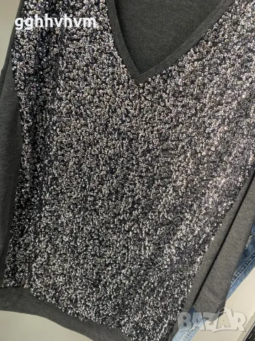 Блестяща блуза ххл, снимка 2 - Блузи с дълъг ръкав и пуловери - 48826711