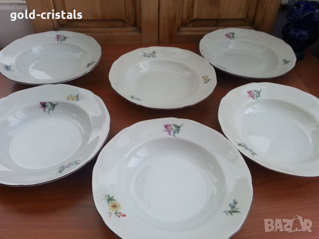 Стар български порцелан чинии, снимка 1 - Антикварни и старинни предмети - 33118123