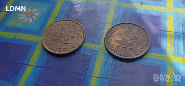 2 Монети по 10 Pfennig 1991 F & A Федерална Република Германия, снимка 2 - Нумизматика и бонистика - 52063444