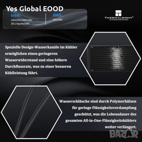Thermalright AQUA ELITE 240 ARGB V2 водно CPU охлаждане, снимка 3 - Други - 53431096