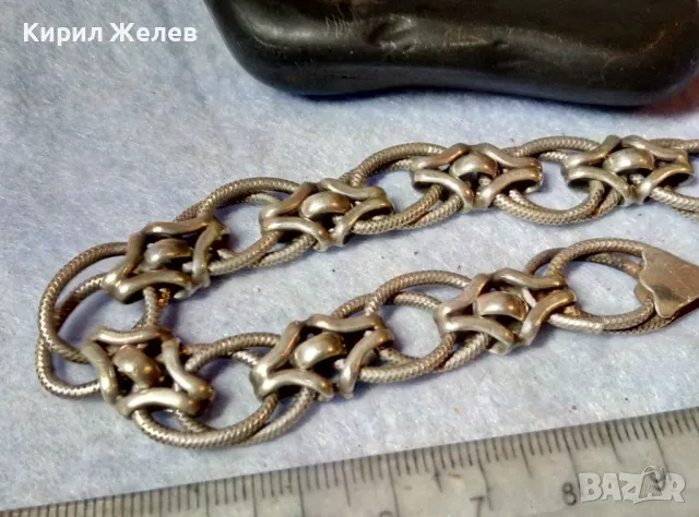 ПРЕВЪЗХОДНА ВИНТИДЖ СРЕБЪРНА ГРИВНА СРЕБРО 925 РЯДКА ПЛЕТКА МАЙСТОРСКА РЪЧНА СТАРА ИЗРАБОТКА 49303, снимка 10 - Гривни - 48480840