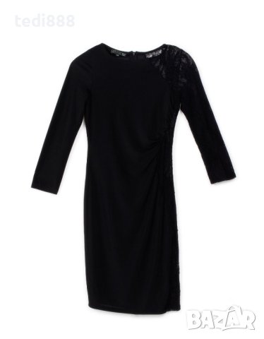 нова черна рокля с дантела, снимка 3 - Рокли - 43147682