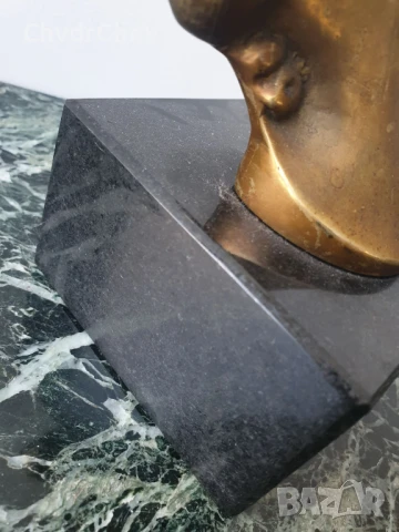 30см-4кг Арт Деко статуетка-бюст/испанска дизайнерска бронзова скулптура/абстрактна фигура на жена, снимка 8 - Статуетки - 50485598