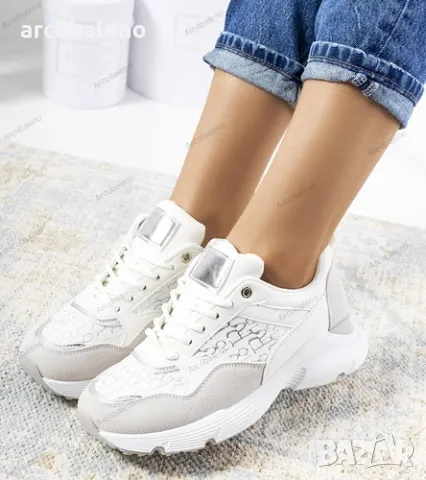 Дамски бели кецове Viale, снимка 4 - Кецове - 49171501