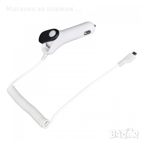 Адаптер за запалка на кола с Micro USB кабел за зареждане на телефон, снимка 2 - Зарядни за кола - 28443694